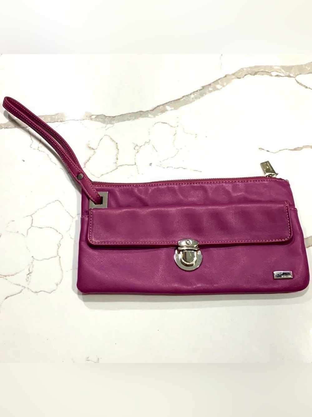 Perlina Plum | Purple Vegan Leather Women’s Clutch Wristlet Bag